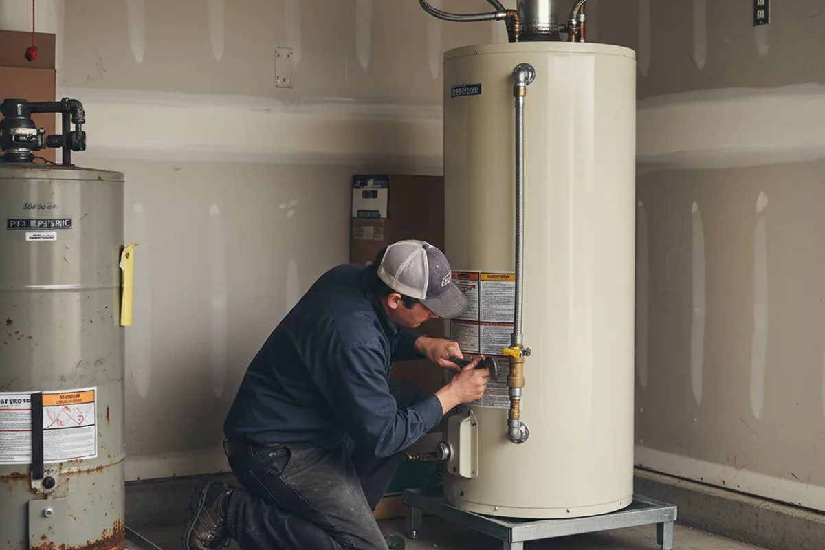 Water heater and shutoff valve replacement in Big Bend